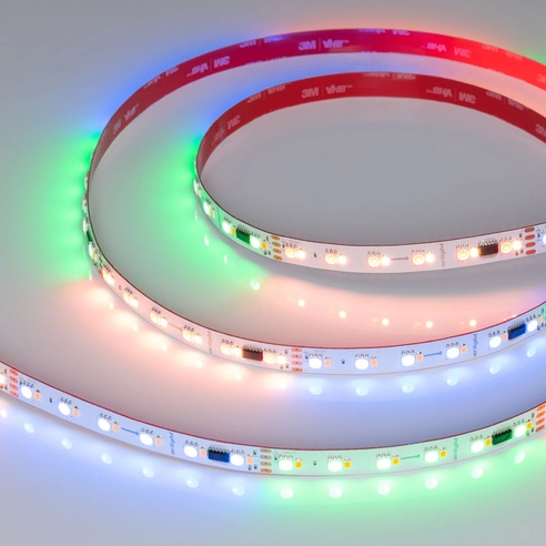 Лента светодиодная SPI-BA120-12mm 24V RGBW-Warm-PX6-BPT (16 W/m, IP20, 5060/2835, 5m) (Arlight, бегущий огонь)