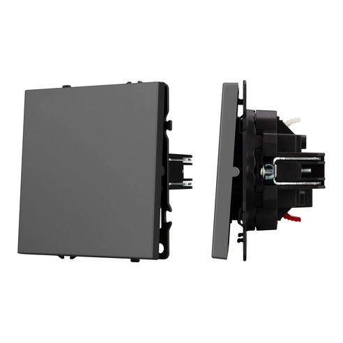 Механизм выключателя одноклавишный проходной SWT-NOBE-MKP1-SFPL-GR (230V, 10A) (Arlight, -)