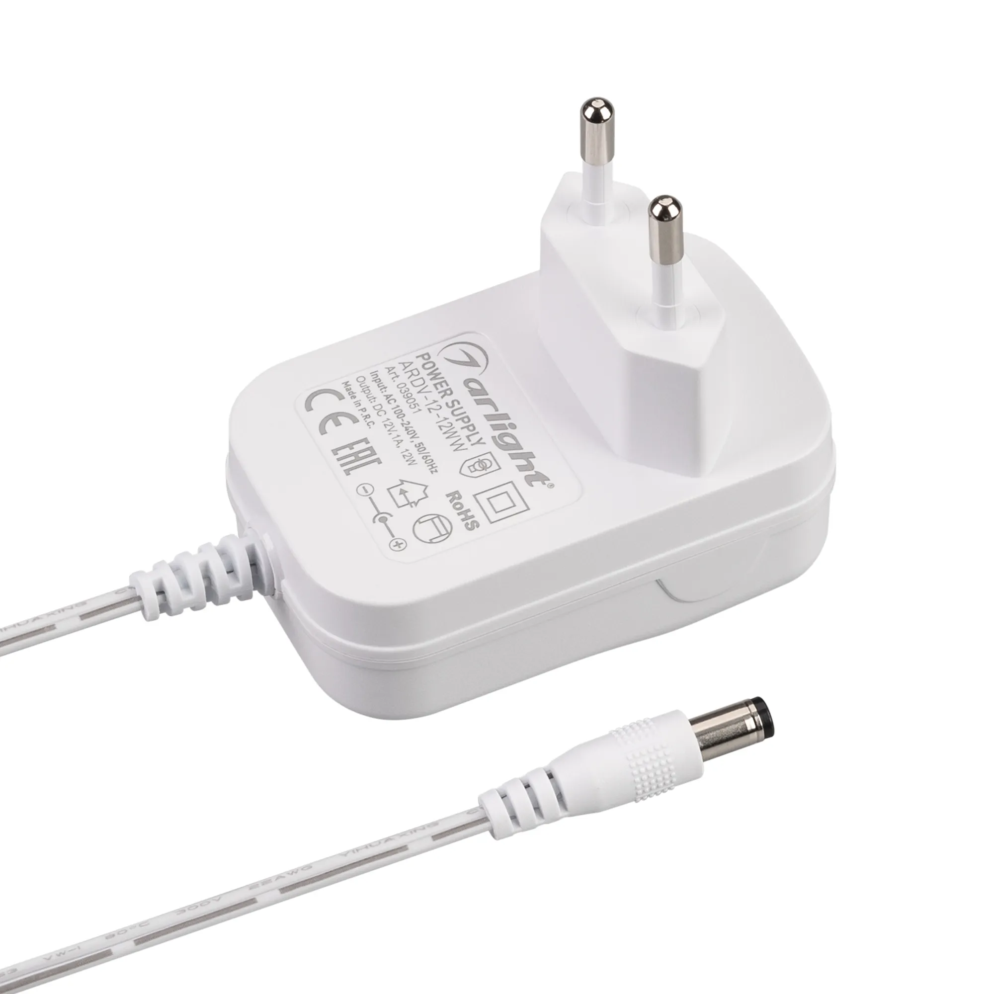 Блок питания ARDV-12-12WW (12V, 1A, 12W) (Arlight, Адаптер, 3 года) - изображение товара