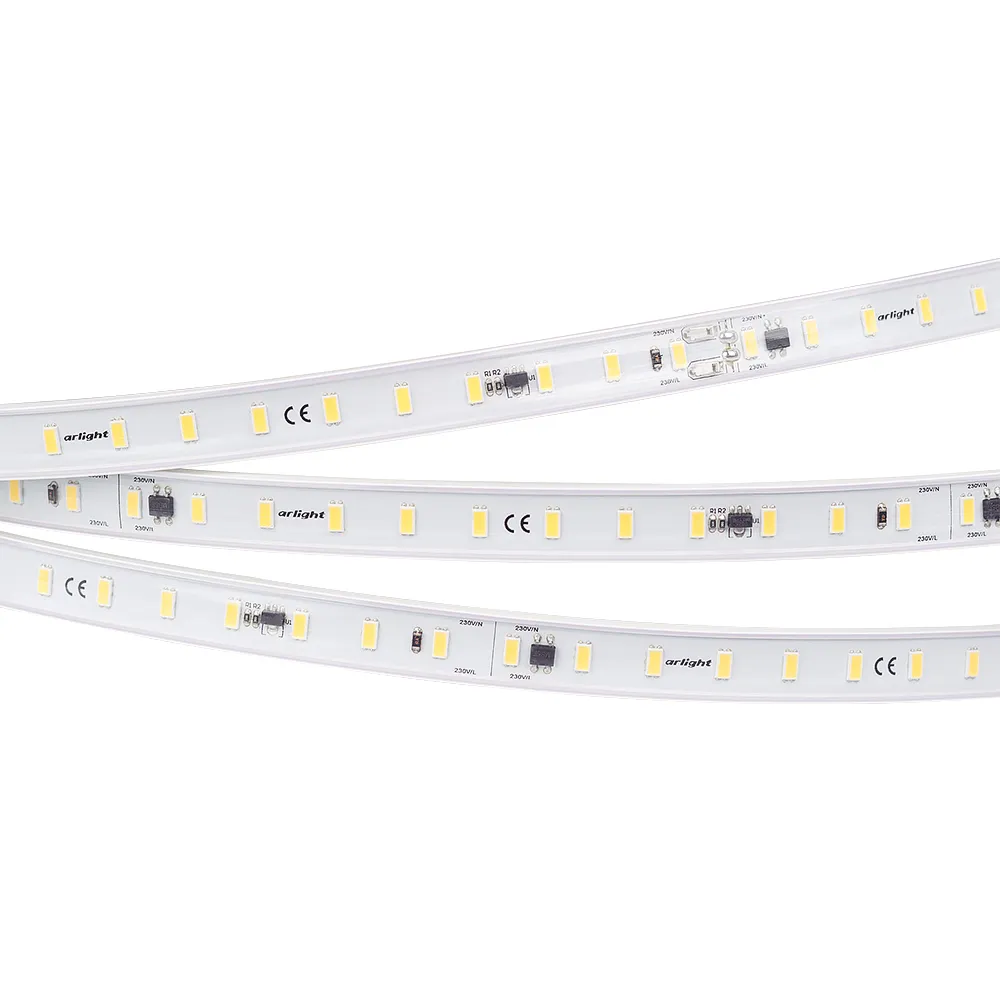 Лента светодиодная ARL-50000PC-220V White6000 (3056, 72 LED/m, IP65) (Arlight, 14 Вт/м, IP65)