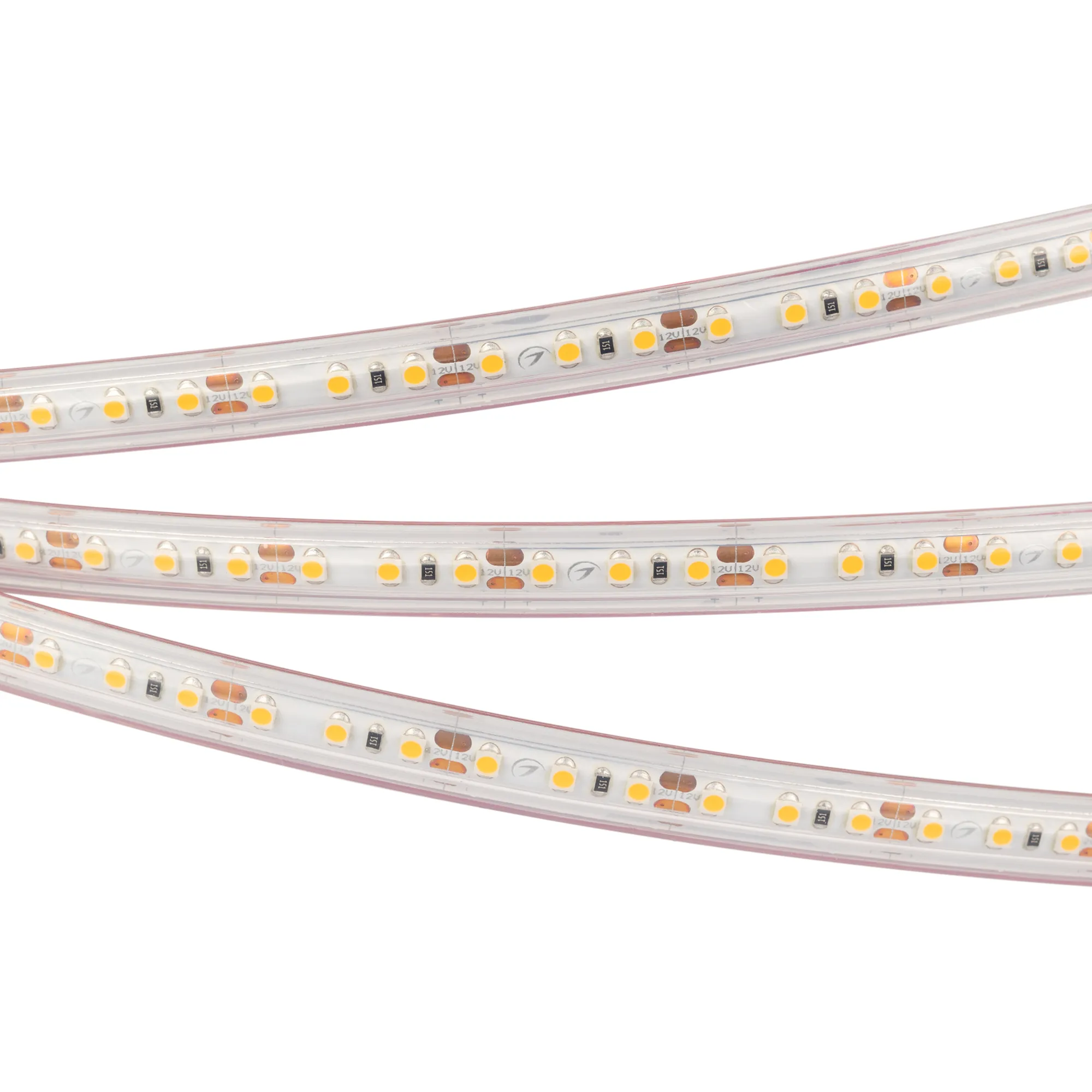 Лента светодиодная RTW 2-5000PS 12V Warm3000 2x (3528, 600 LED, LUX) (Arlight, 9.6 Вт/м, IP67)