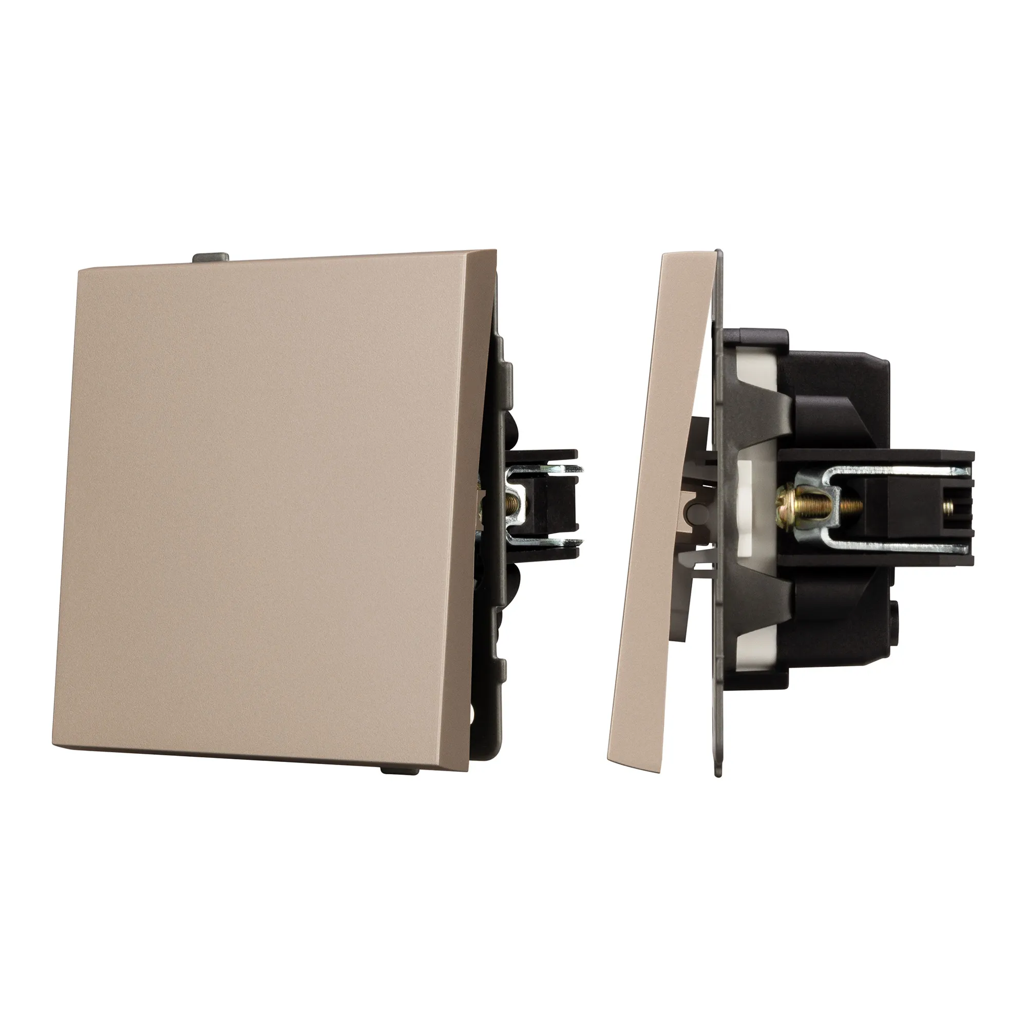 Механизм выключателя одноклавишный перекрёстный SWT-TENDO-MKX1-PL-GD (230V, 10A) (Arlight, -) - изображение товара