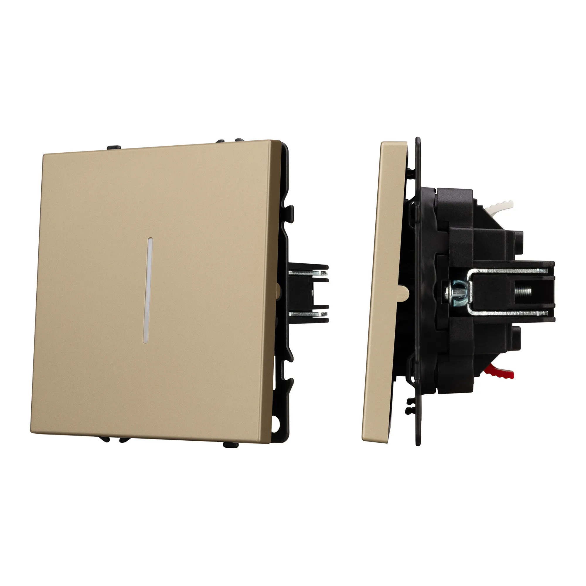 Механизм выключателя одноклавишный непроходной LED SWT-NOBE-MK01-SFPL-L-GD (230V, 10A) (Arlight, -) - изображение товара