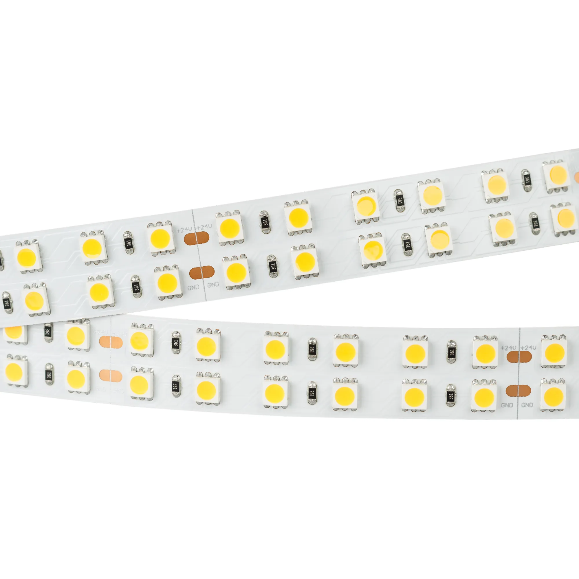 Лента светодиодная RT 2-5000 24V Warm2700 2x2 (5060, 720 LED, LUX) (Arlight, 34.4 Вт/м, IP20)