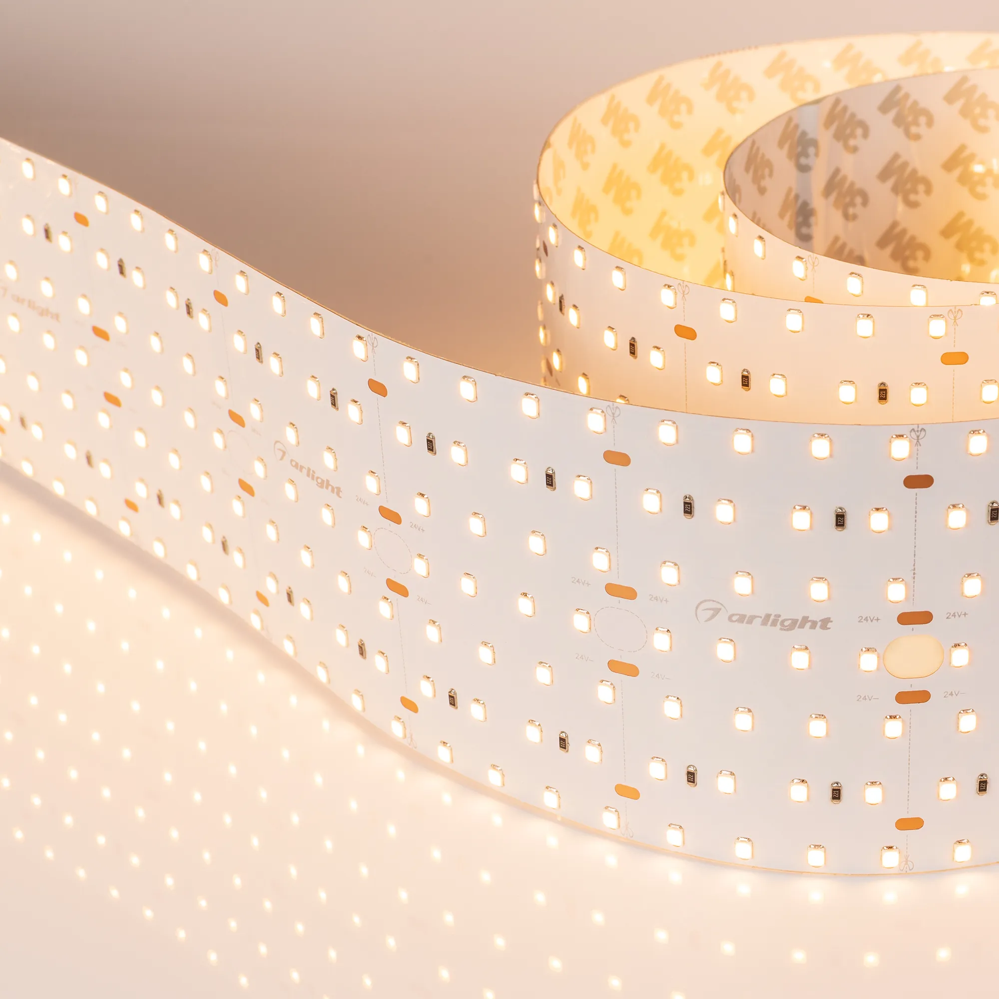 Лента светодиодная S2-2500 24V Warm 3000K 85mm (2835, 560 LED/m, LUX) (Arlight, 40 Вт/м, IP20)