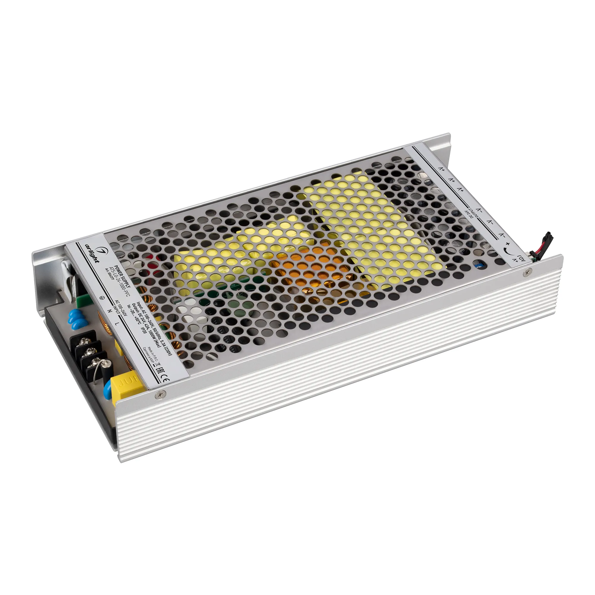 Блок питания ATS-LG-24-1000-PFC (24V, 42A, 1000W) (Arlight, IP20 Сетка, 5 лет) - изображение товара