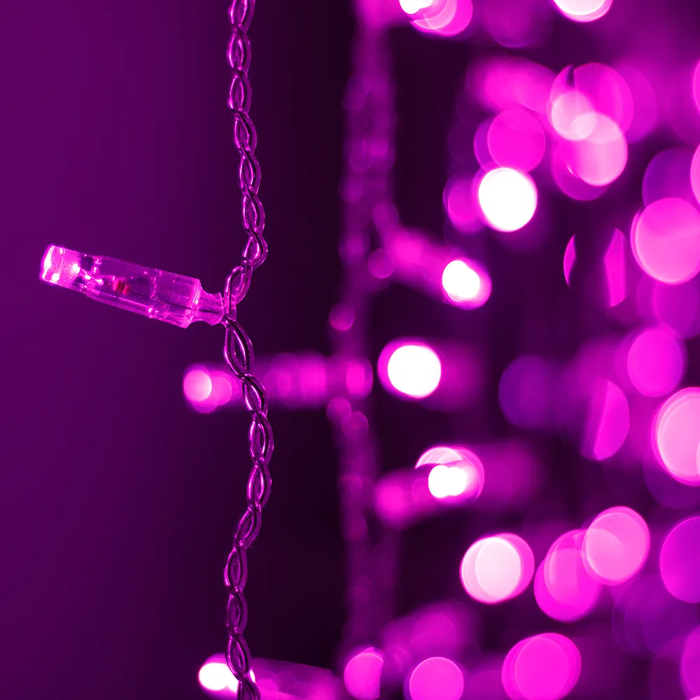 Светодиодная гирлянда ARD-CURTAIN-CLASSIC-2000x1500-CLEAR-360LED Pink (230V, 60W) (Ardecoled, IP65) - изображение товара