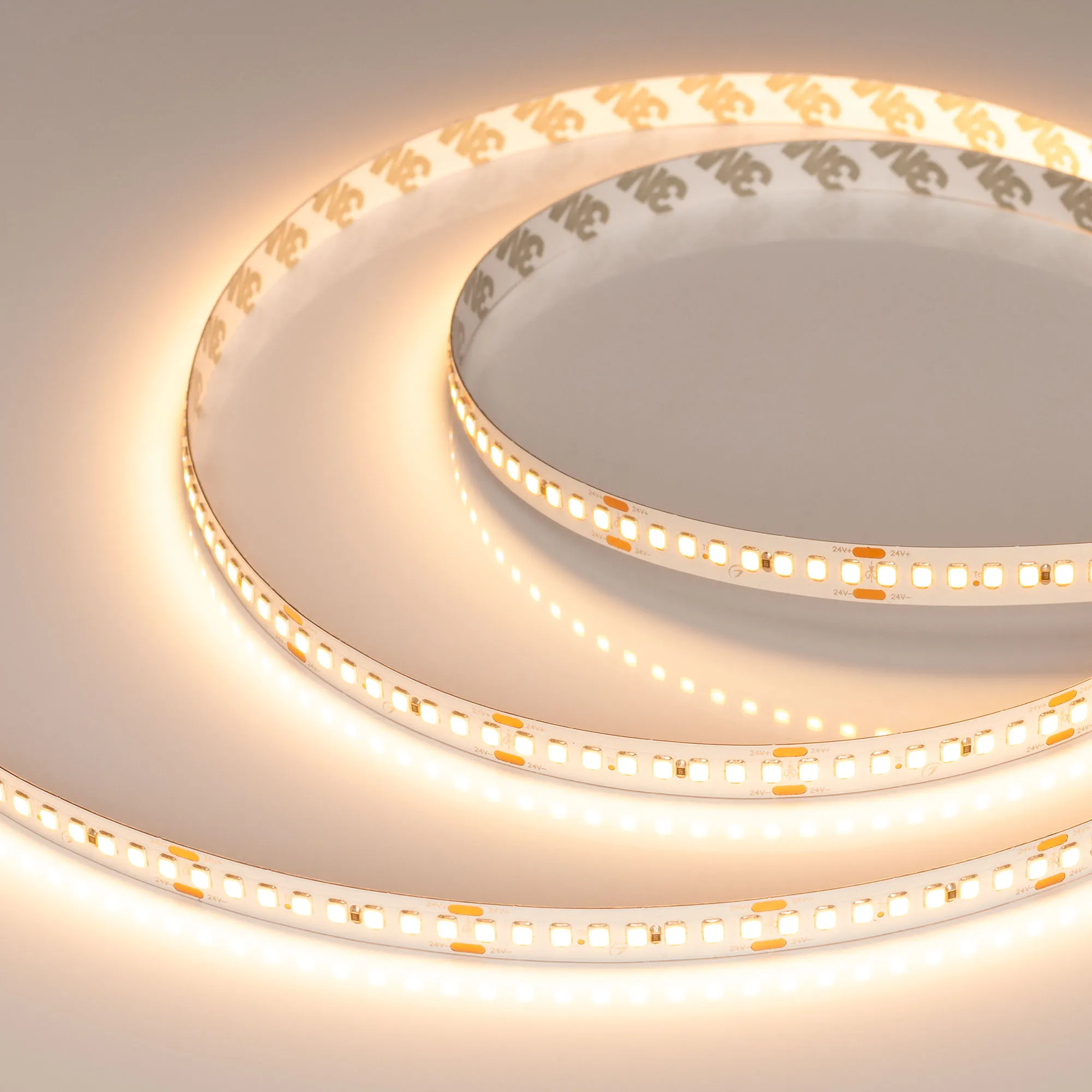 Лента RT-A192-10mm 24V Warm2400 (17.6 W/m, IP20, 2835, 5m) (Arlight, высок.эфф.150 лм/Вт) - изображение товара