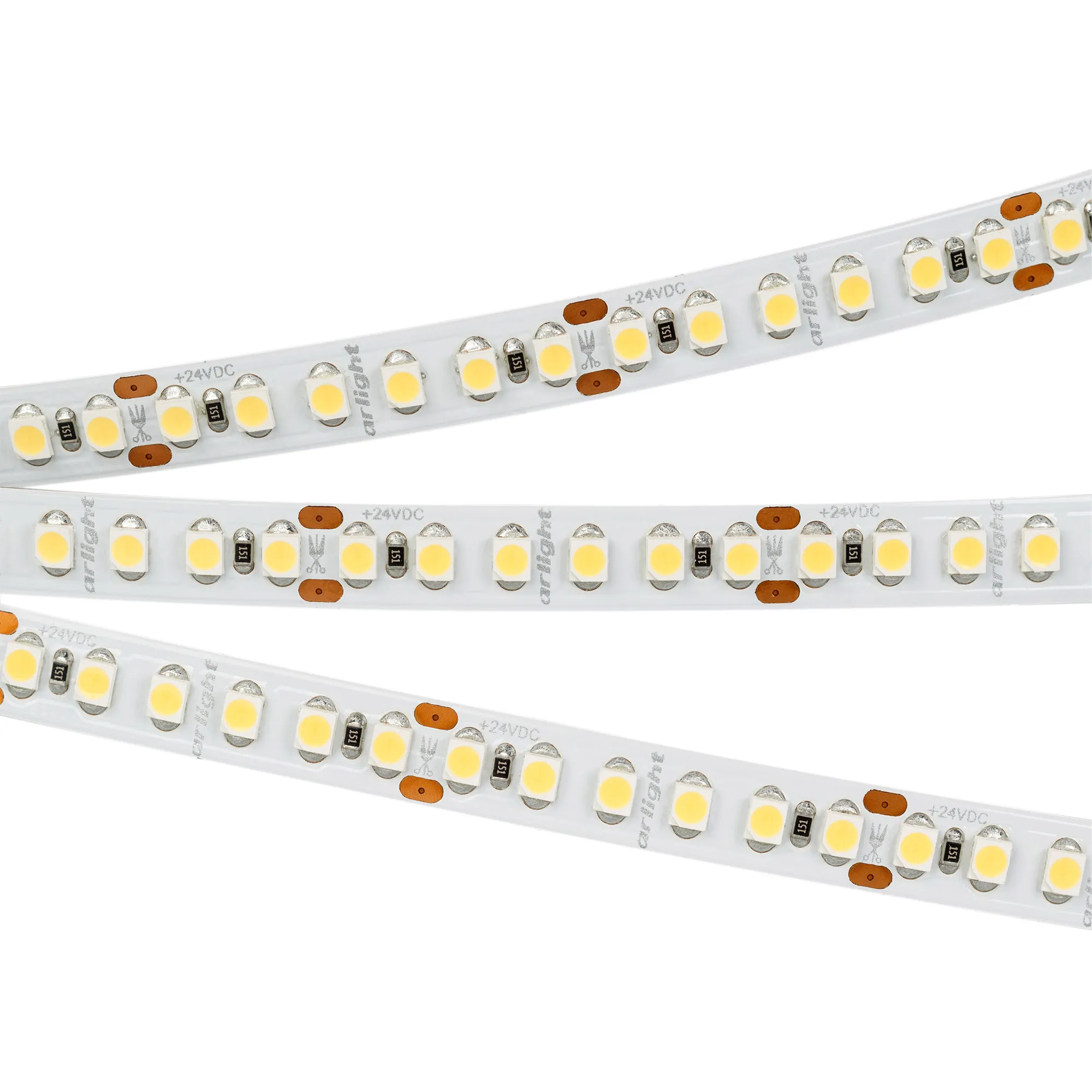 Лента светодиодная RT6-3528-180 24V Warm2700 3x (900 LED) (Arlight, 14.4 Вт/м, IP20)