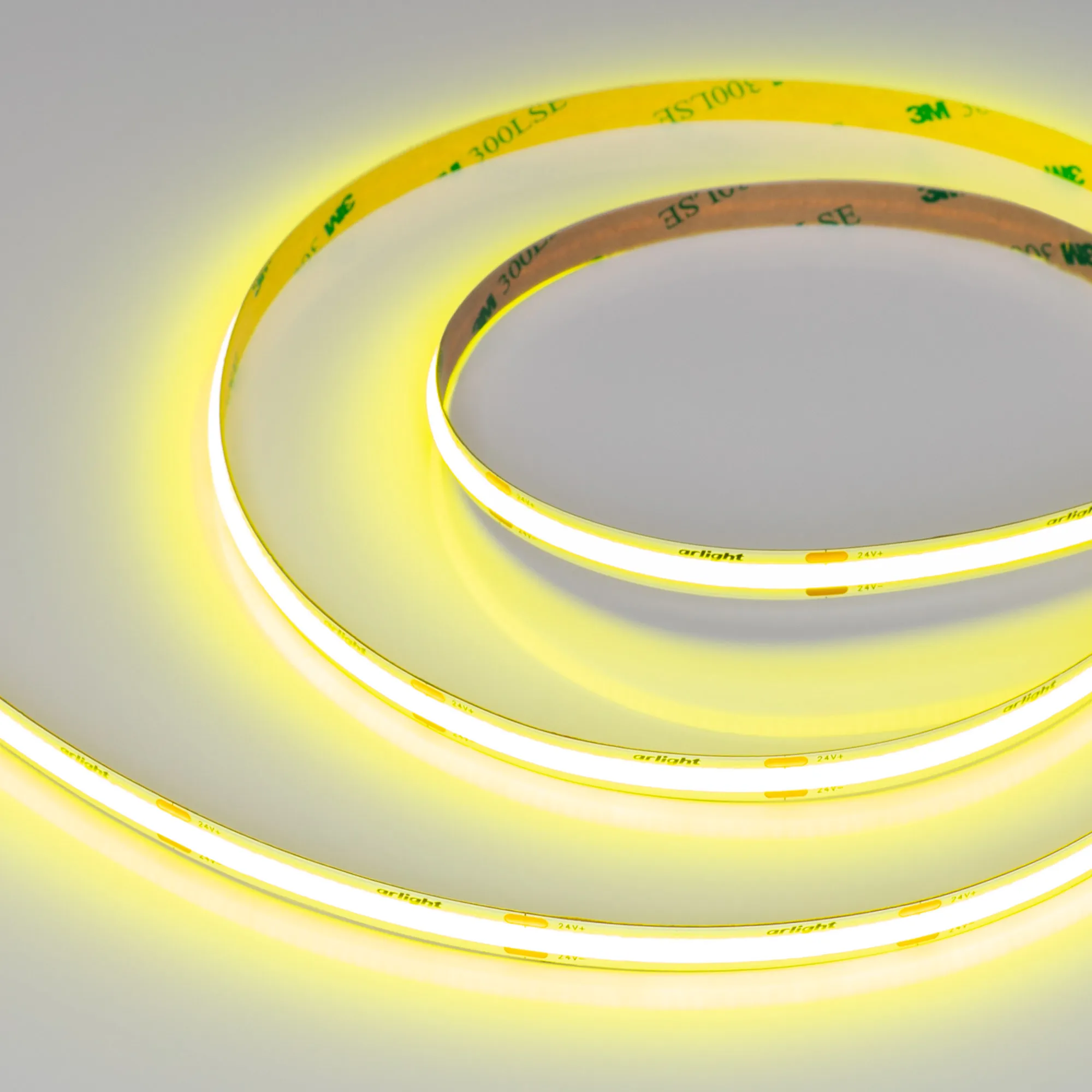 Лента светодиодная COB-X480-8mm 24V Yellow Volt (8 W/m, IP20, 5m) (Arlight, -) - изображение товара