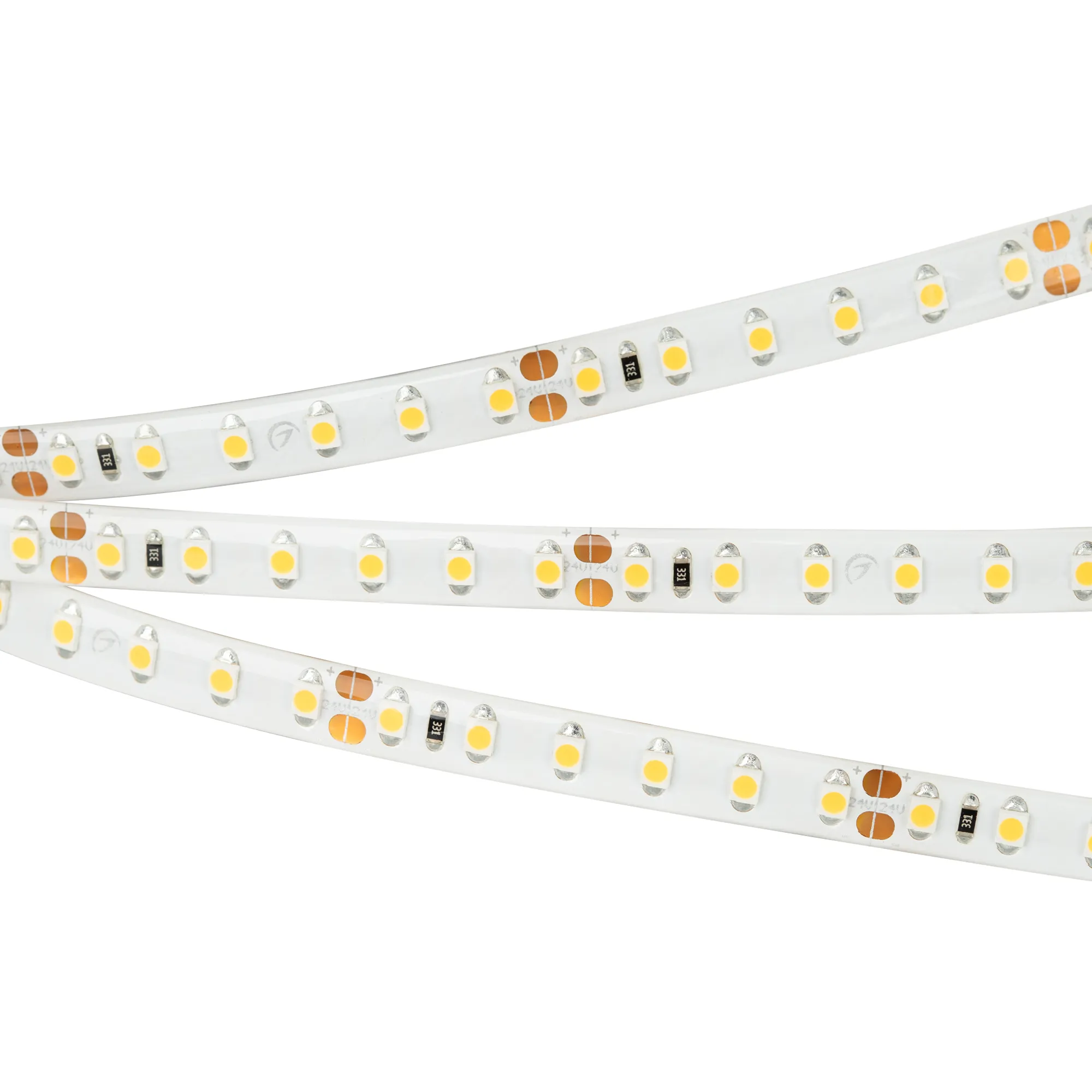 Лента светодиодная RTW 2-5000SE 24V Warm 2x (3528, 600 LED, LUX) (Arlight, 9.6 Вт/м, IP65)